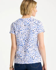 Murano Cotton Stretch Cap Sleeve Tee Amparo Blue - Chico's