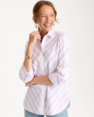 No Iron™ Stretch Striped Shirt Orchid Mist - Chico's