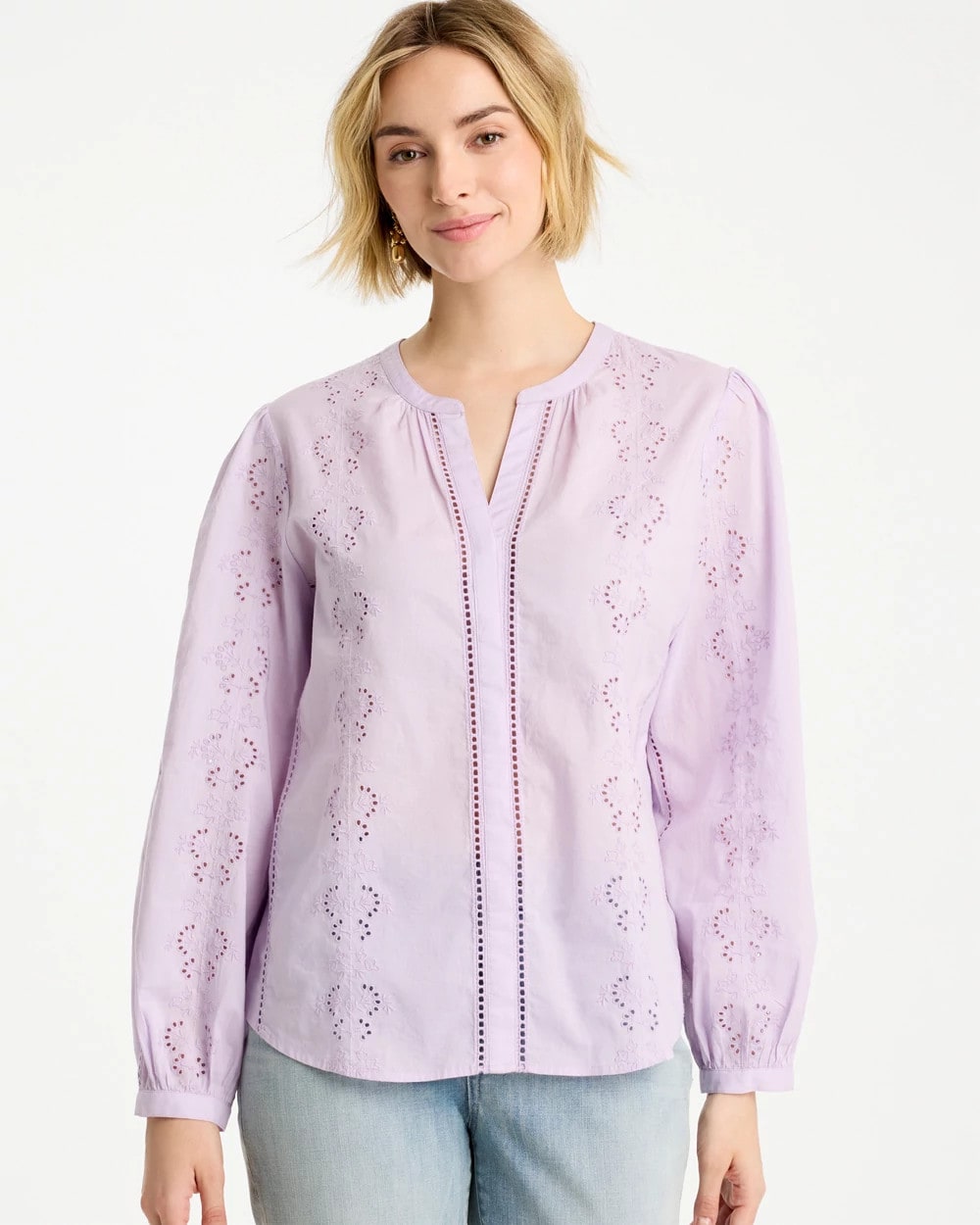 Embroidered Top Orchid Mist - Chico's