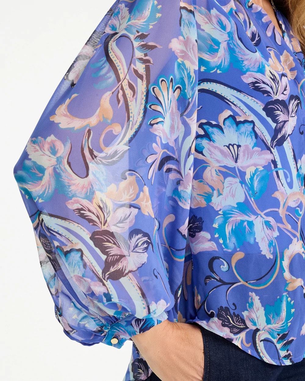 Georgette Paisley Blouse Amparo Blue - Chico's