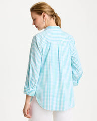 No Iron™ Stretch Gingham Shirt Bondi Blue - Chico's