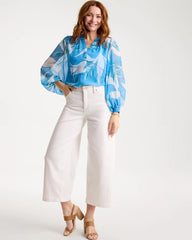 Georgette Printed Blouse Blue Tide - Chico's
