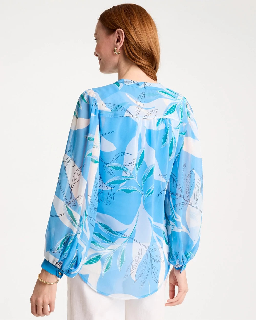 Georgette Printed Blouse Blue Tide - Chico's