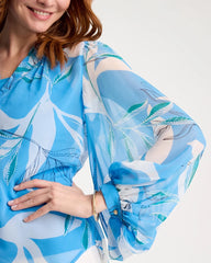 Georgette Printed Blouse Blue Tide - Chico's