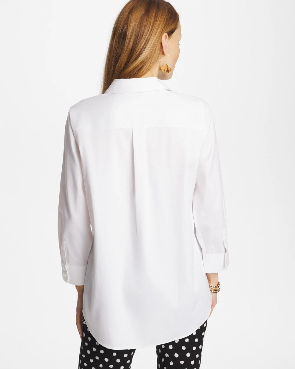 No Iron™ Stretch Splitneck Tunic Optic White - Chico's