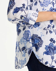 No Iron™ Linen Bloom Shirt Amparo Blue - Chico's
