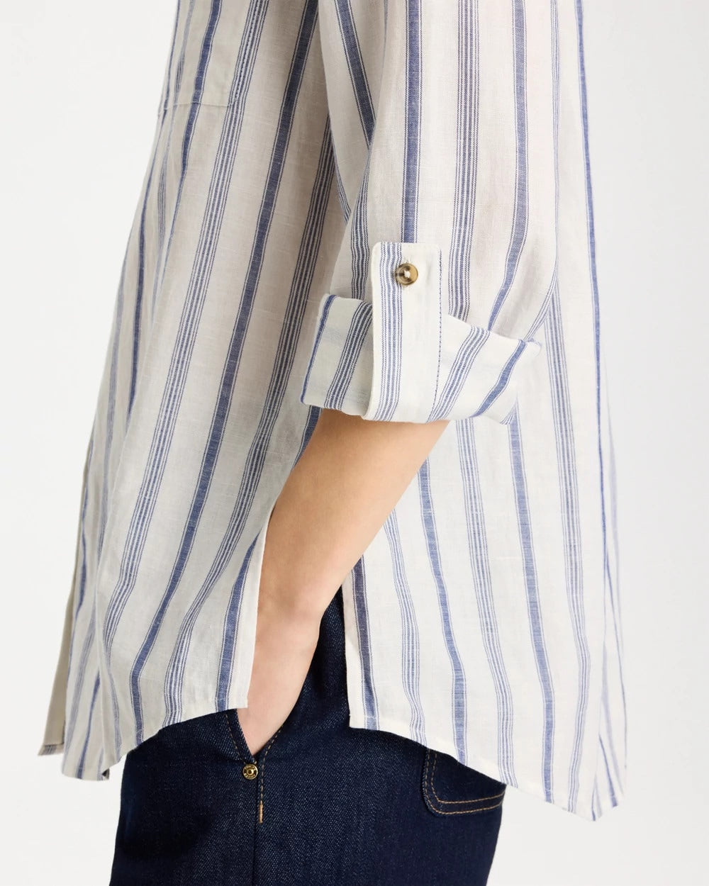 Linen-Cotton Utility Tunic Indigo - Chico's
