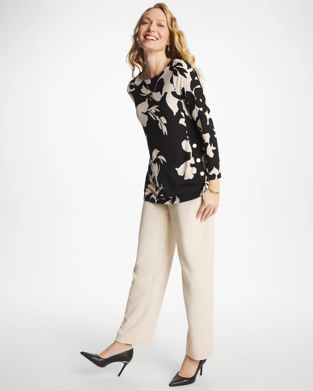 Textured Straight Tapered Ankle Pants Pale Sand - Chico's