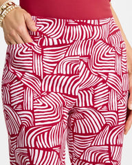 Brigitte™ Slim Geo Pull-On Capri Pant Cherry Lush - Chico's