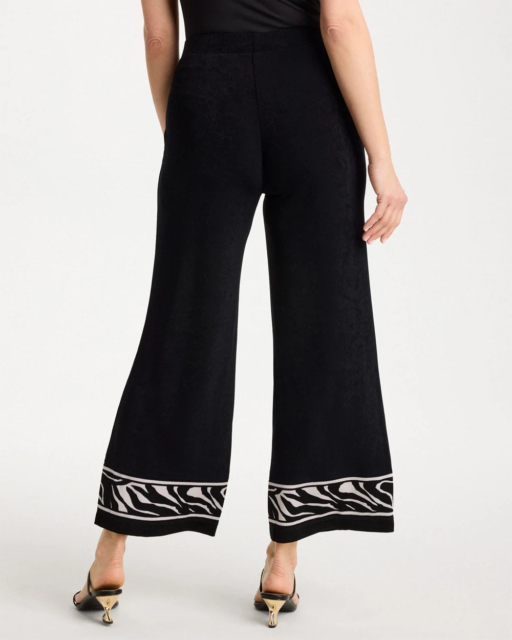 Travelers™ Abstract Zebra Cropped Pants Travelers Black - Chico's