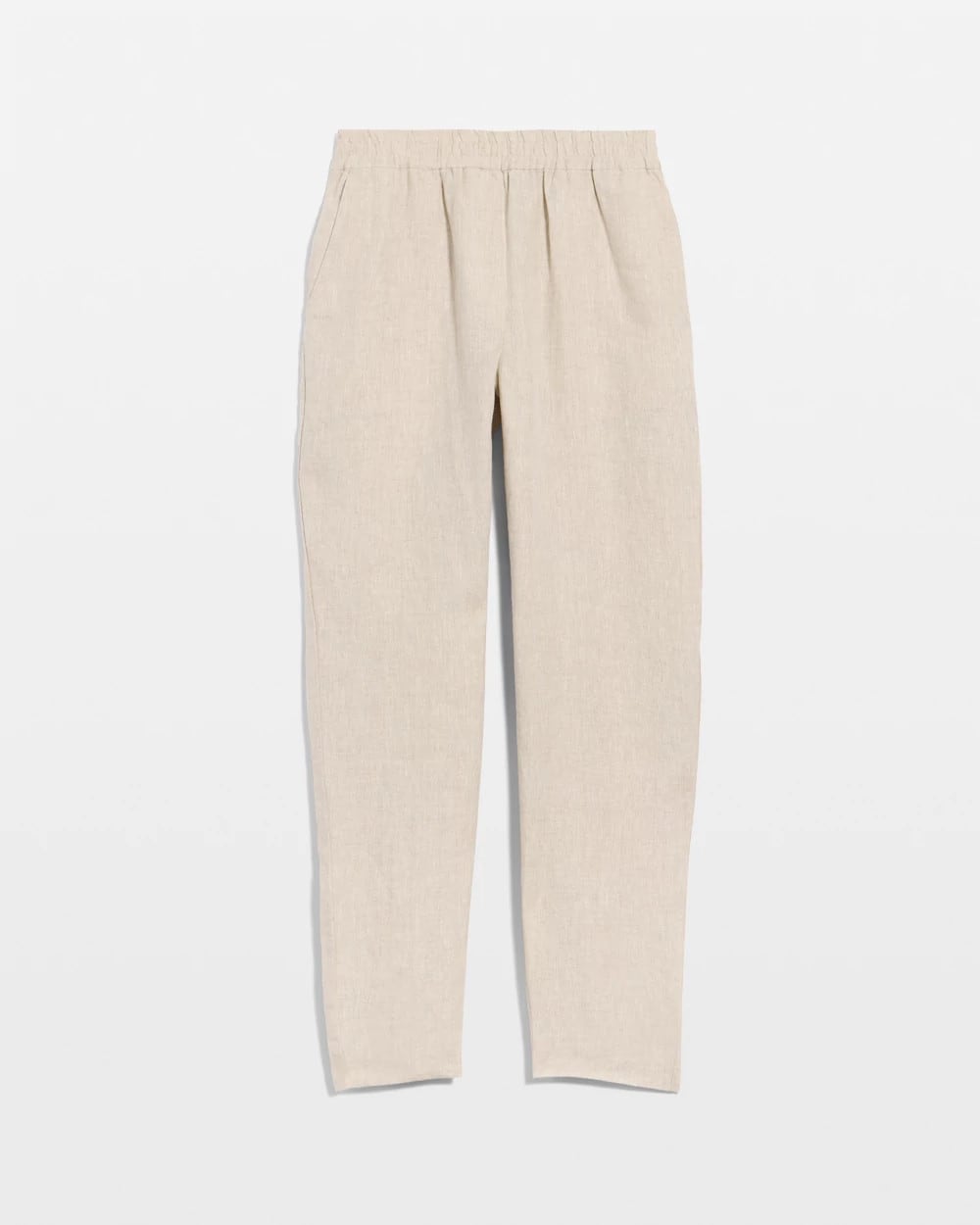 Linen Straight Tapered Ankle Pants Oatmeal - Chico's