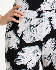 Travelers™ Knit Abstract Floral Cropped Pants Black - Chico's