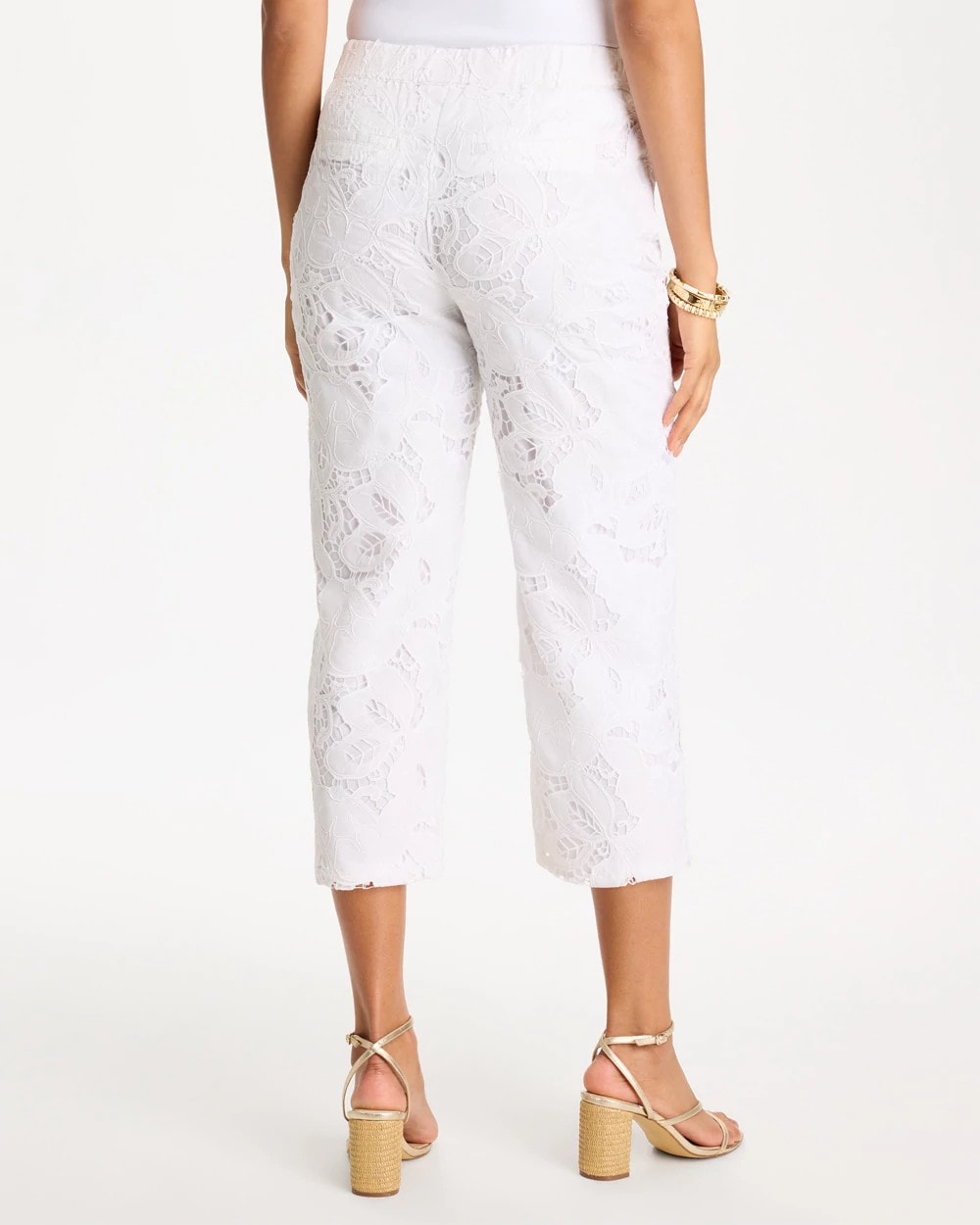 Lace Cropped Pants Alabaster - Chico's