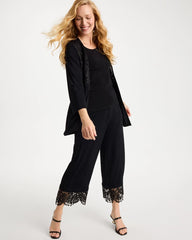 Travelers™ Lace Trim Cropped Pants Travelers Black - Chico's