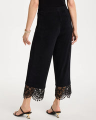 Travelers™ Lace Trim Cropped Pants Travelers Black - Chico's