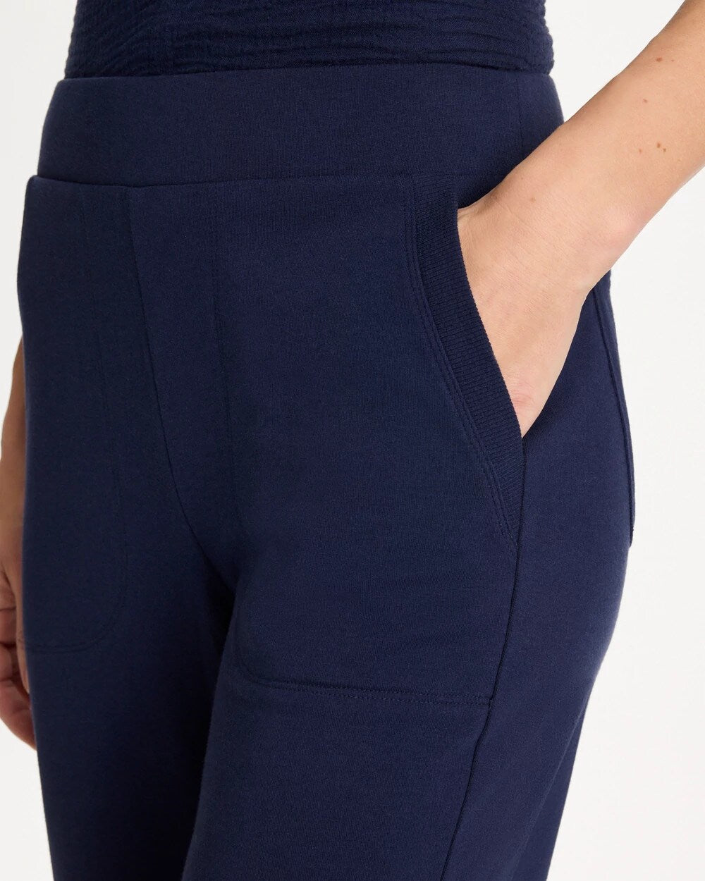 Zenergy® French Terry Cropped Pants Passport Blue - Chico's
