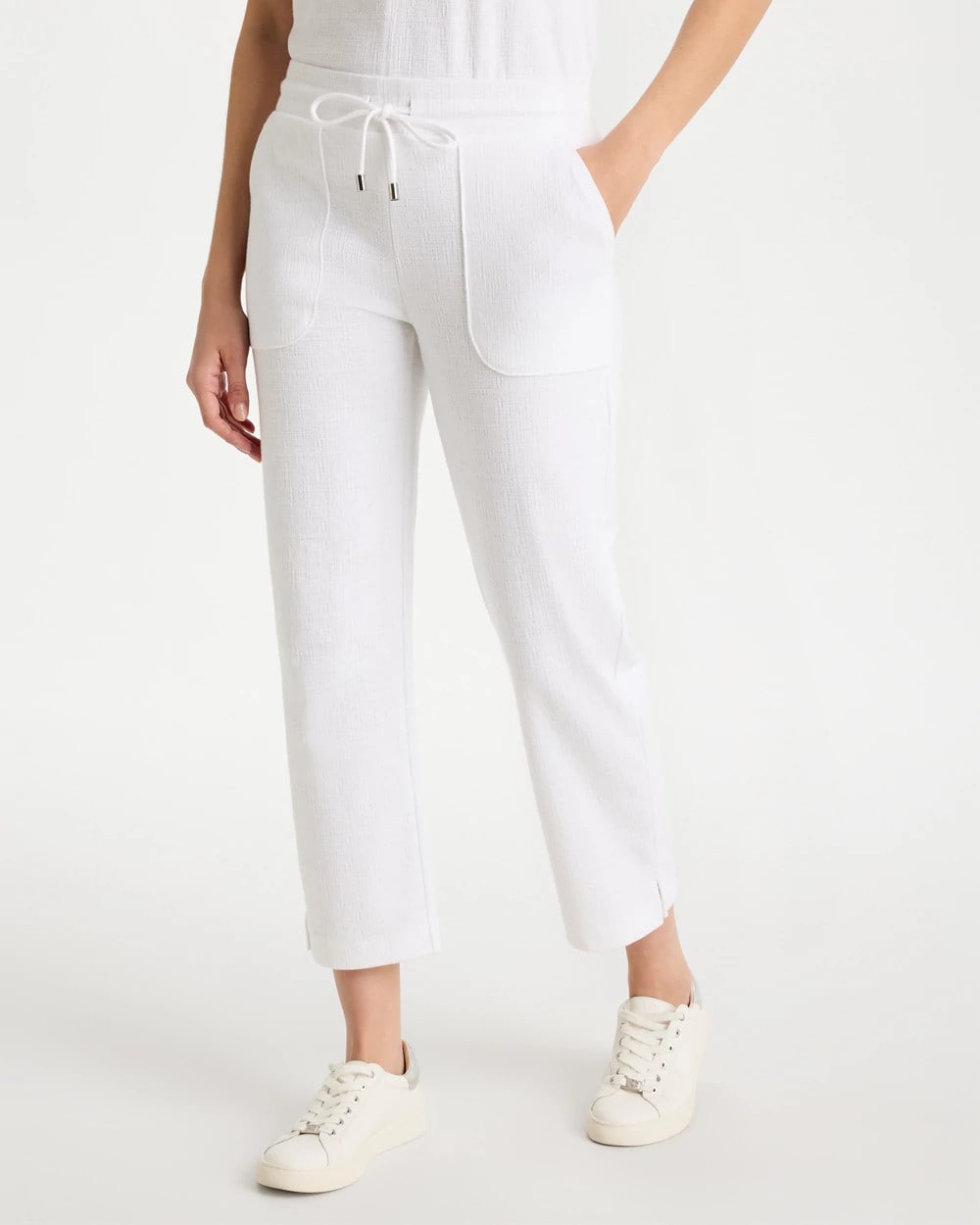Zenergy® Crosshatch Knit Cropped Pants Alabaster - Chico's