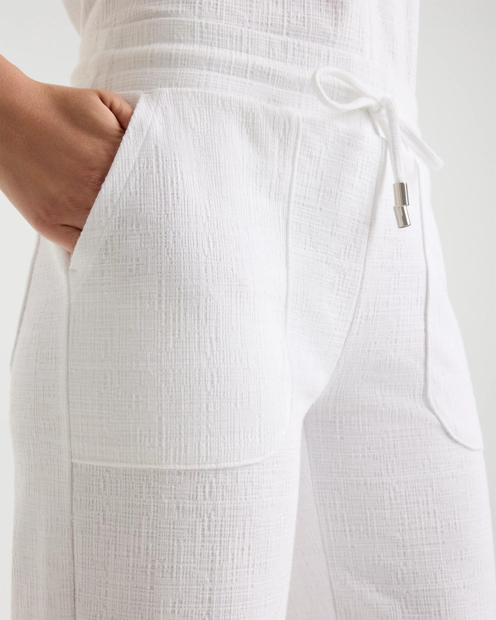 Zenergy® Crosshatch Knit Cropped Pants Alabaster - Chico's