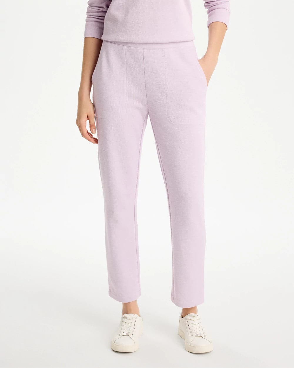 Zenergy® Beach Slub Cropped Pants Pale Sweet Pea - Chico's