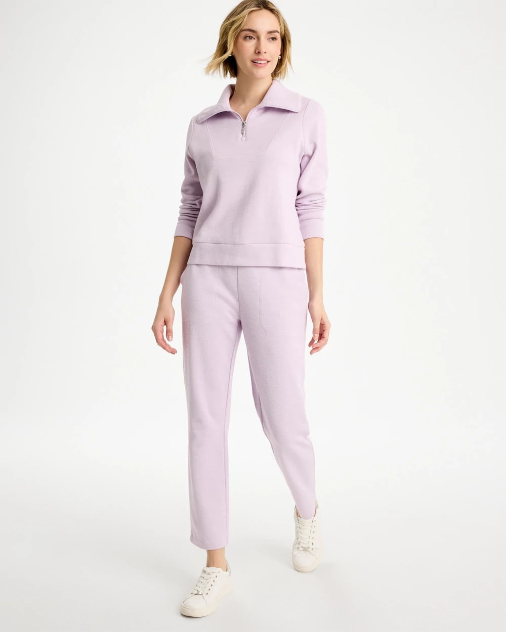 Zenergy® Beach Slub Cropped Pants Pale Sweet Pea - Chico's