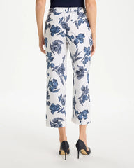 Piped Linen Fly Front Pants Passport Blue - Chico's