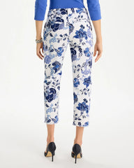 Printed Relaxed Boyfriend Chino Fray Crop Pants Alabaster - Chico's