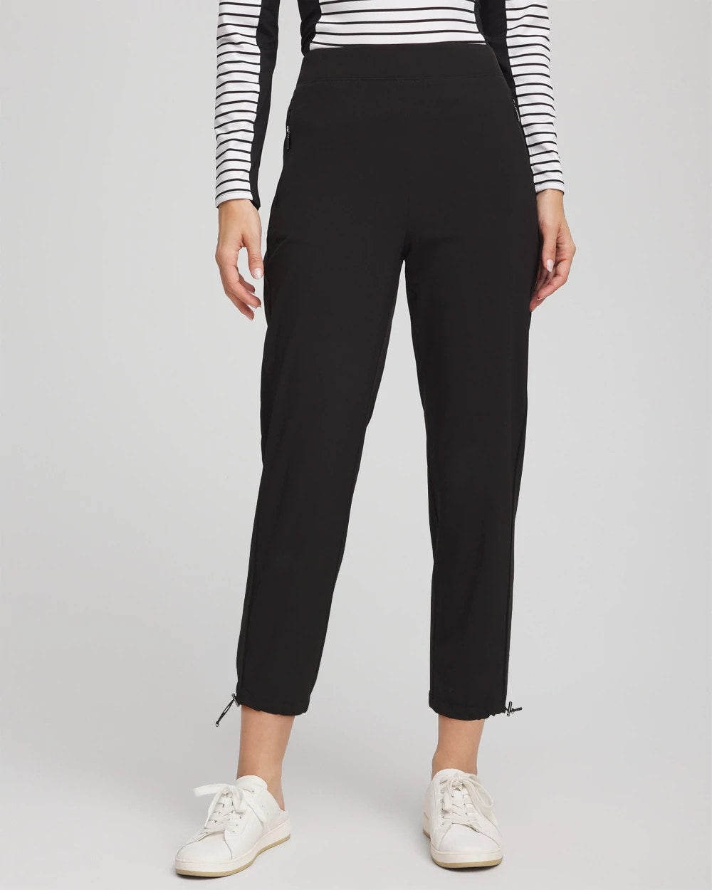 Zenergy® UPF Rib Mix Cropped Pants Black - Chico's