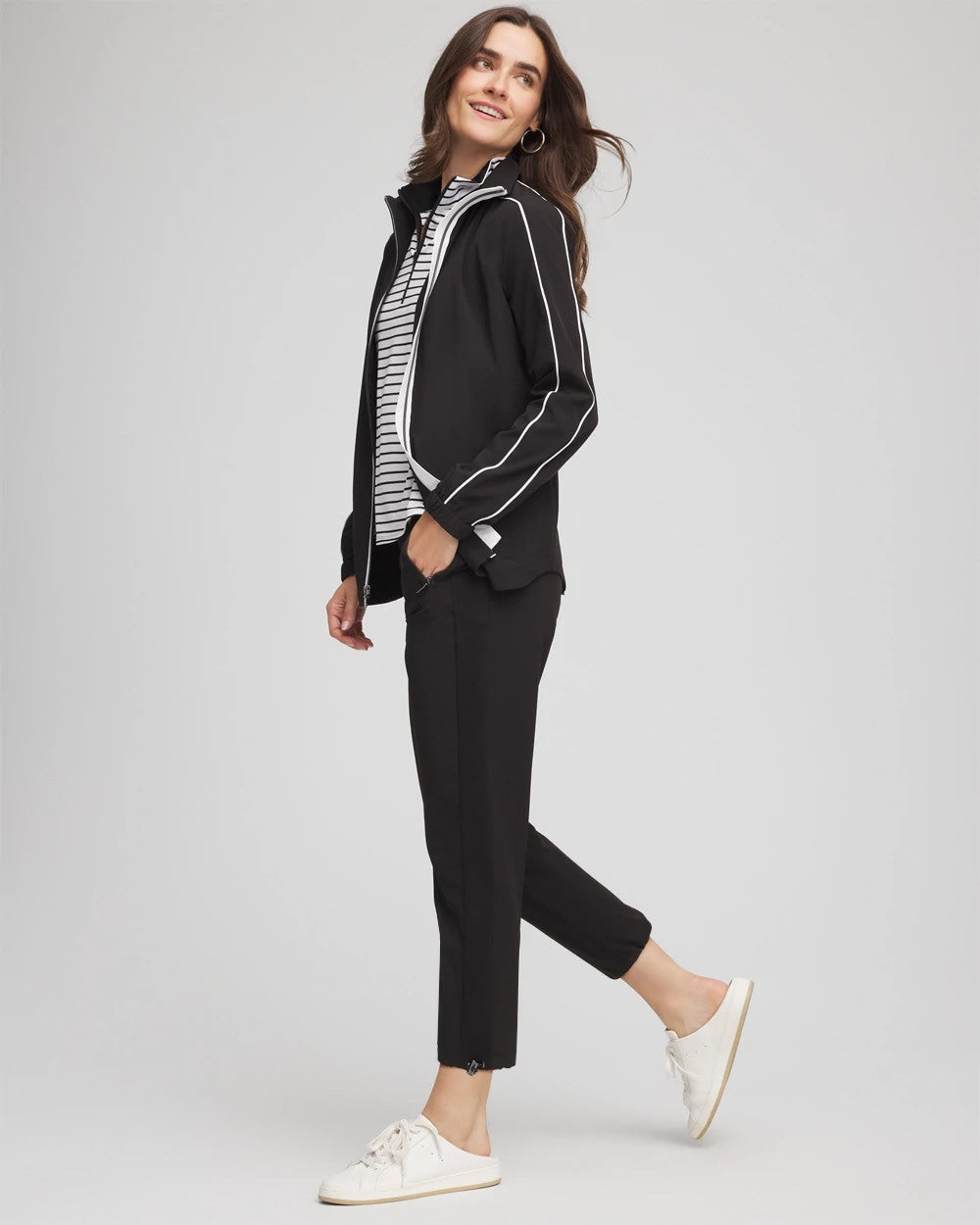 Zenergy® UPF Rib Mix Cropped Pants Black - Chico's
