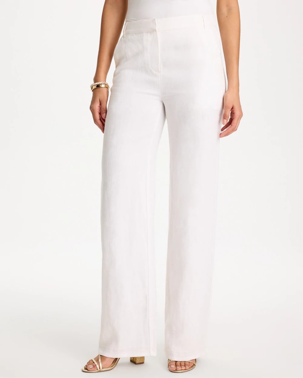 Straight-Leg Linen Pants Alabaster - Chico's