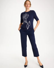 Relaxed Boyfriend Chino Crop Pants Passport Blue - Chico's