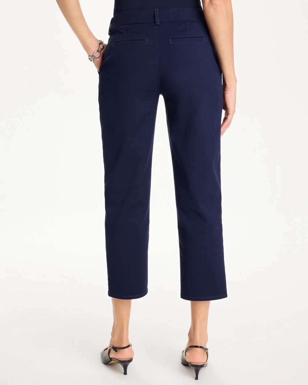 Relaxed Boyfriend Chino Crop Pants Passport Blue - Chico's