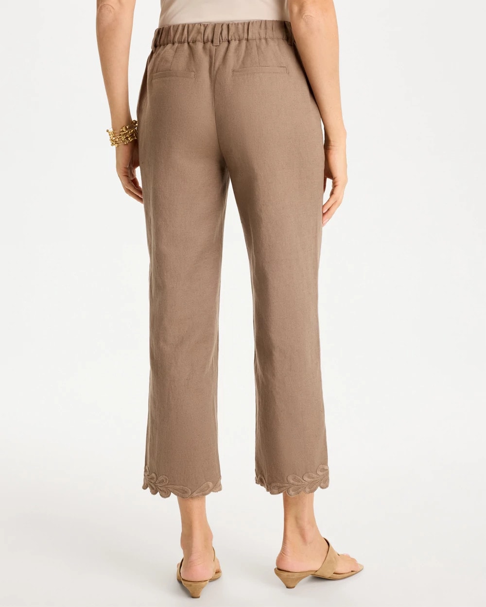 Linen Fly Front Pants Topaz Smoke - Chico's