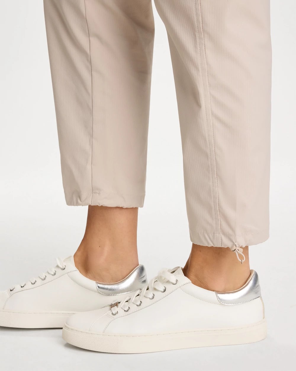 Zenergy® Striped UPF Bungee Crop Pants Smokey Taupe - Chico's