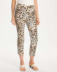 Animal Print Brigitte™ Slim Pull-On Crop Pant Black - Chico's