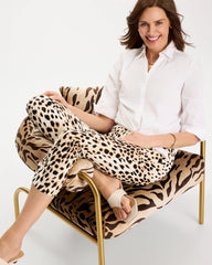 Animal Print Brigitte™ Slim Pull-On Crop Pant Black - Chico's