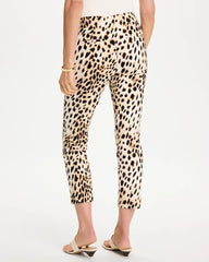 Animal Print Brigitte™ Slim Pull-On Crop Pant Black - Chico's