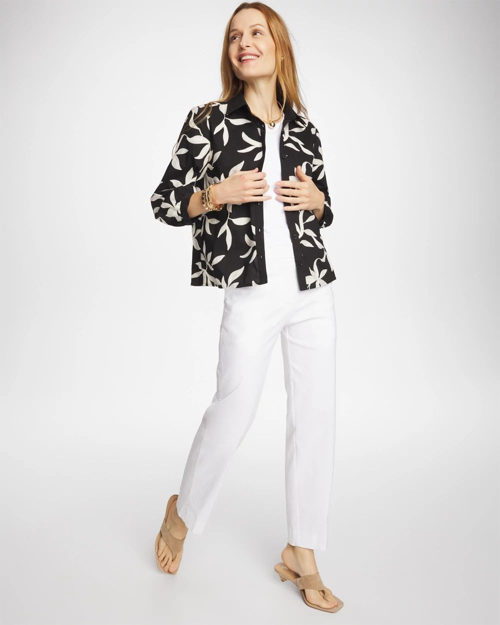 Emme Fly Front Straight Crop Pants Alabaster - Chico's