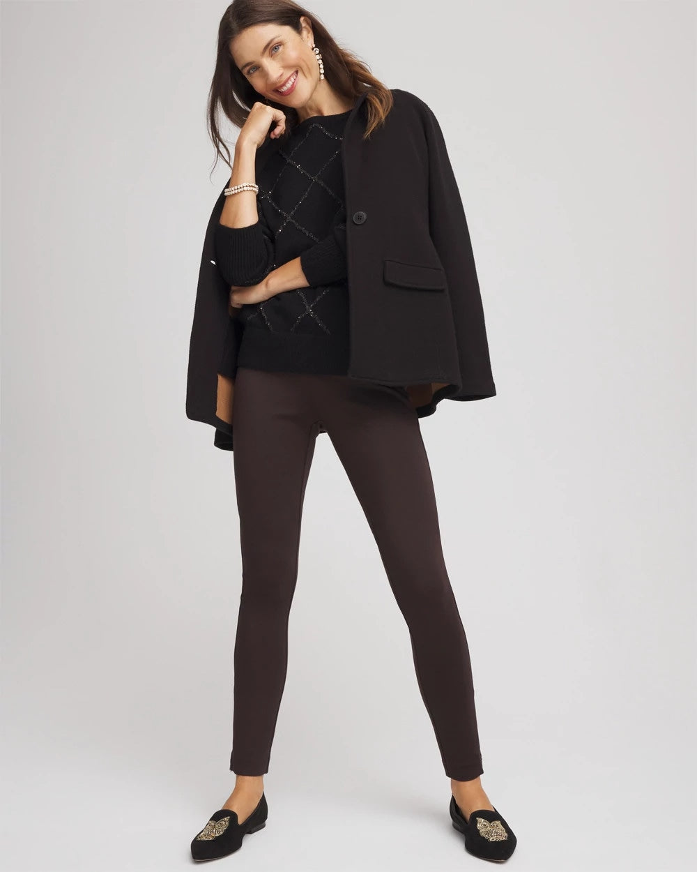 Juliet Slim Zip-Ankle Leggings Cocoa Bean - Chico's