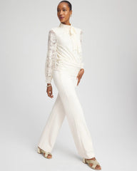 Juliet Wide Full Length Pant English Cream - Chico's