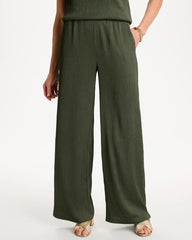 Petite Travelers™ Crinkle Textured Pants Kelp Forest - Chico's