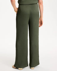 Petite Travelers™ Crinkle Textured Pants Kelp Forest - Chico's