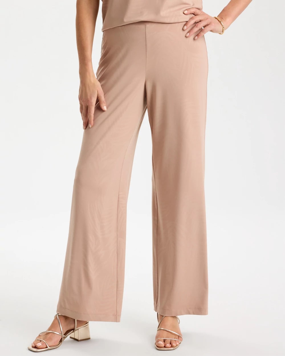 Travelers™ Palm Embossed Knit Pants Mocha Mousse - Chico's