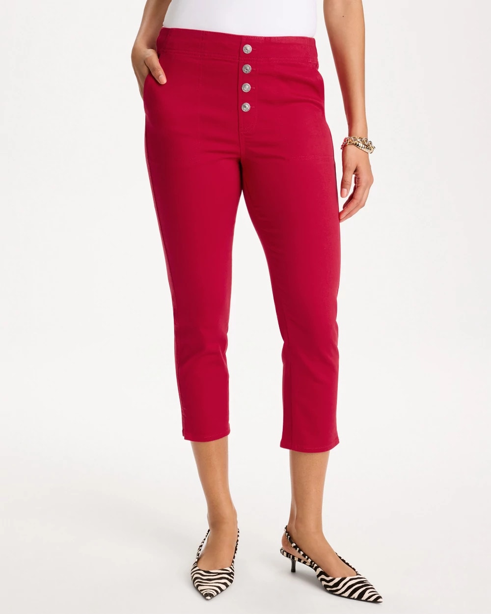 Pull-On Capri Jeans Cherry Lush - Chico's