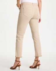 Girlfriend Slim Frayed Crop Jeans Smokey Taupe - Chico's