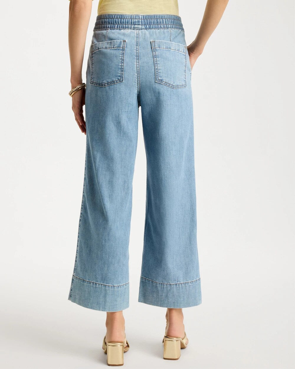 Lightweight Wide-Leg Crop Jeans Graciela Indigo - Chico's