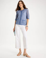 Pull-On Wide-Leg White Crop Jeans Alabaster - Chico's