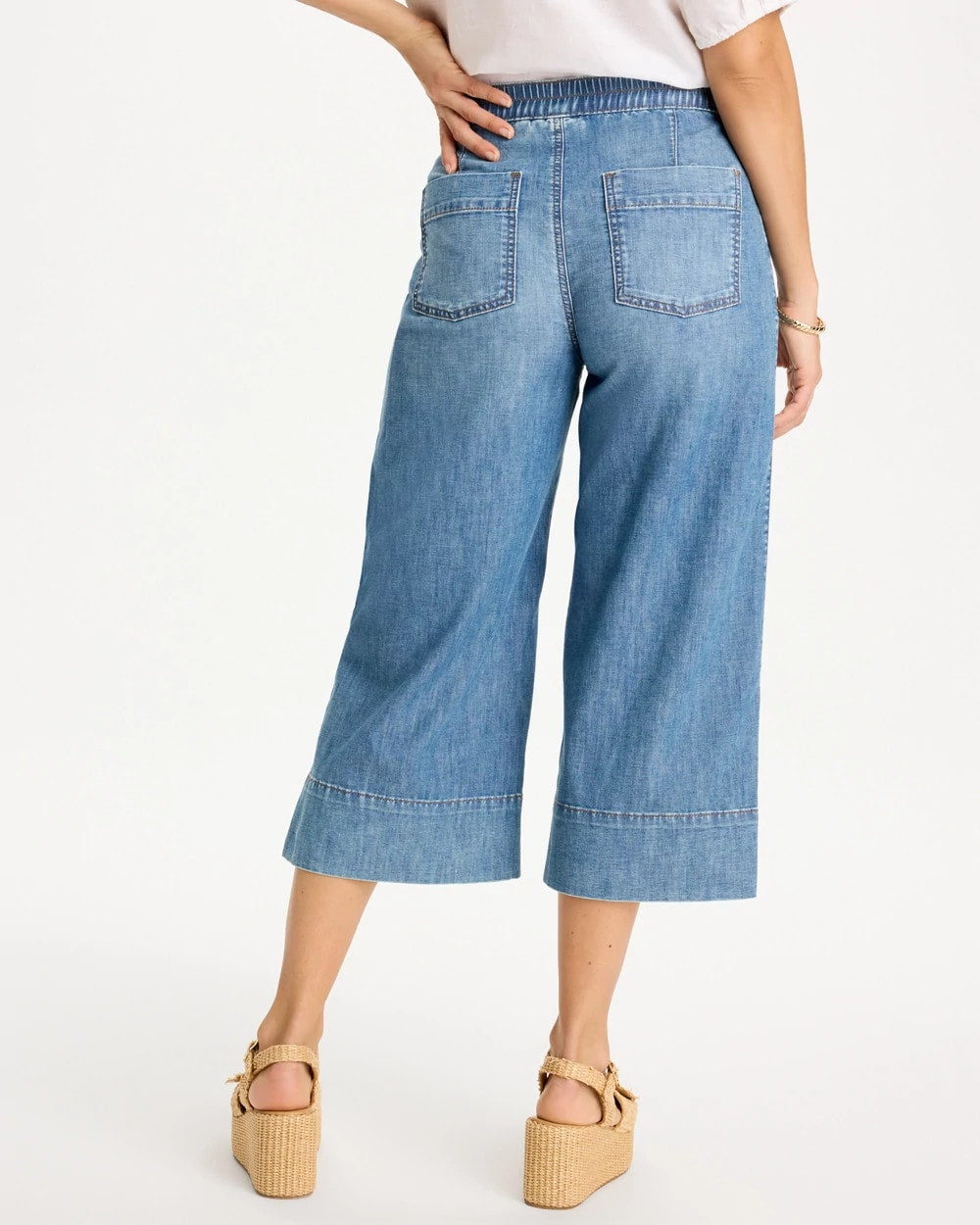 Lightweight Wide-Leg Capri Jeans Burano Indigo - Chico's