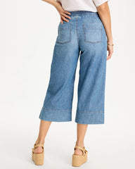 Lightweight Wide-Leg Capri Jeans Burano Indigo - Chico's