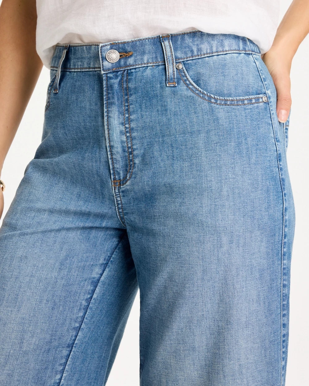 Lightweight Wide-Leg Capri Jeans Burano Indigo - Chico's