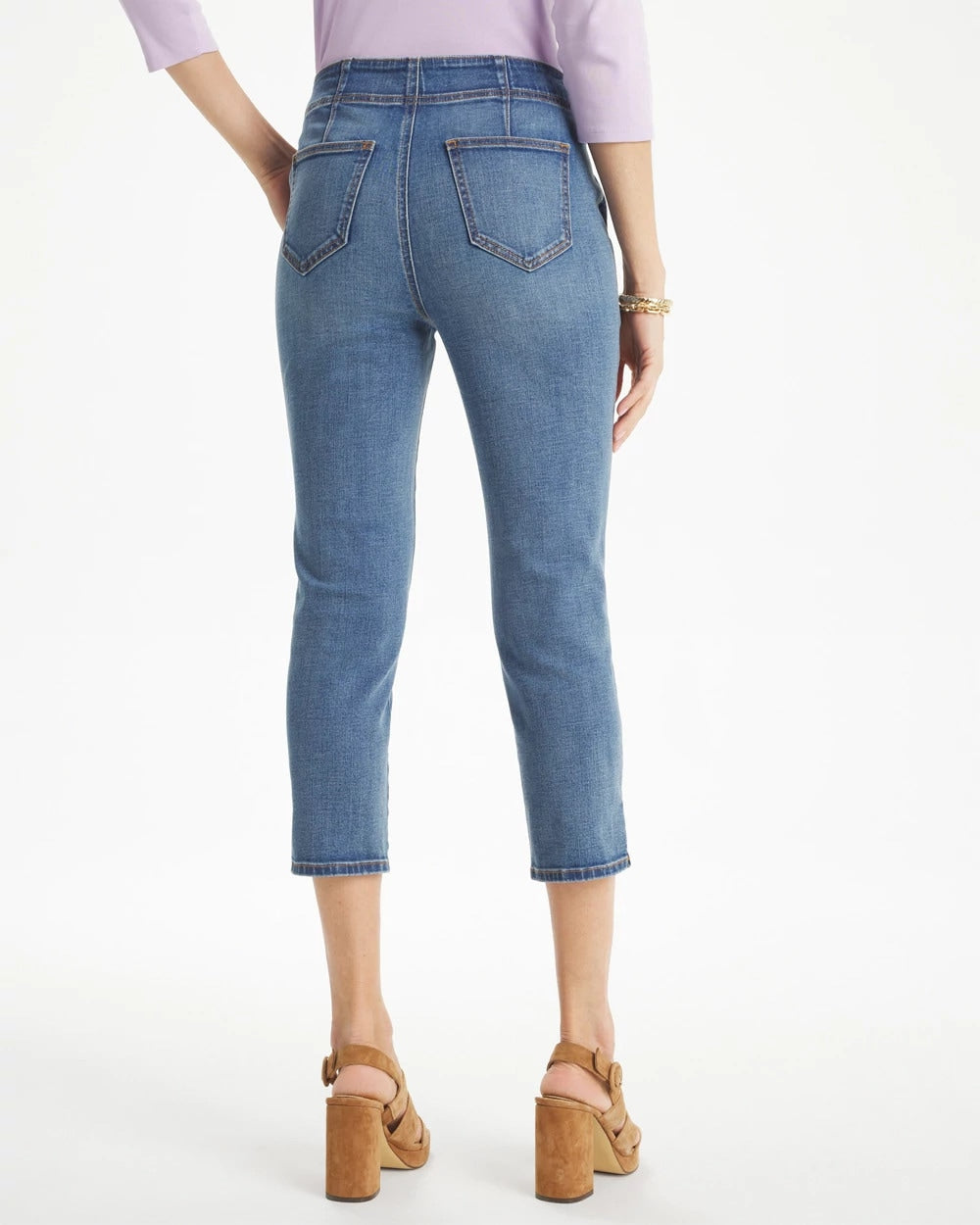 Pull-On 22" Capri Jeans Aquaria Indigo - Chico's